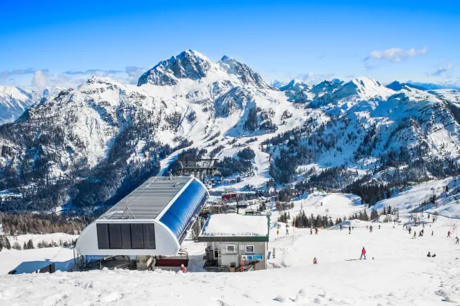 Skigebiet Nassfeld, Österreich.